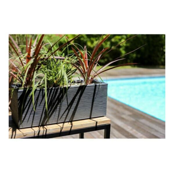 Blumentopf EDA Graphit Up rechteckig Anthrazit Dunkelgrau 59 x 19,5 x 22,8 cm – Bild 3