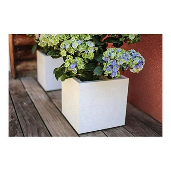 Blumentopf EDA Weiß Kunststoff 5 cm – Bild 3