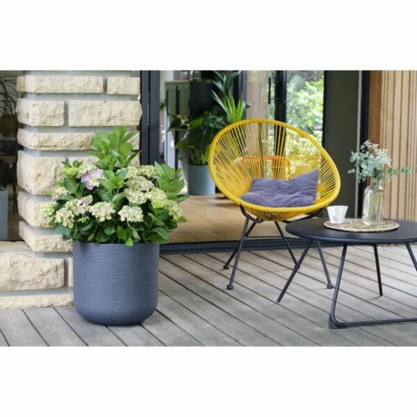 Blumentopf EDA Grau Kunststoff kreisförmig Ø 40 cm – Bild 2