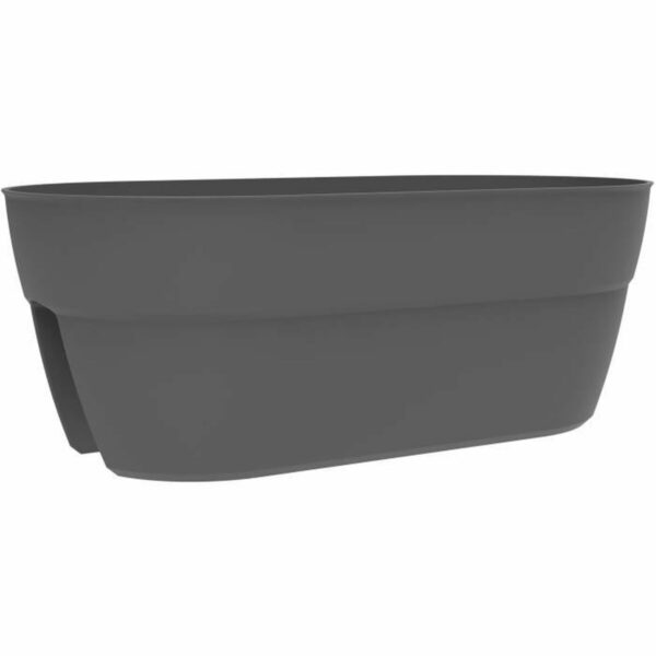 Blumentopf EDA Grau Dunkelgrau Kunststoff Oval Moderne – Bild 2