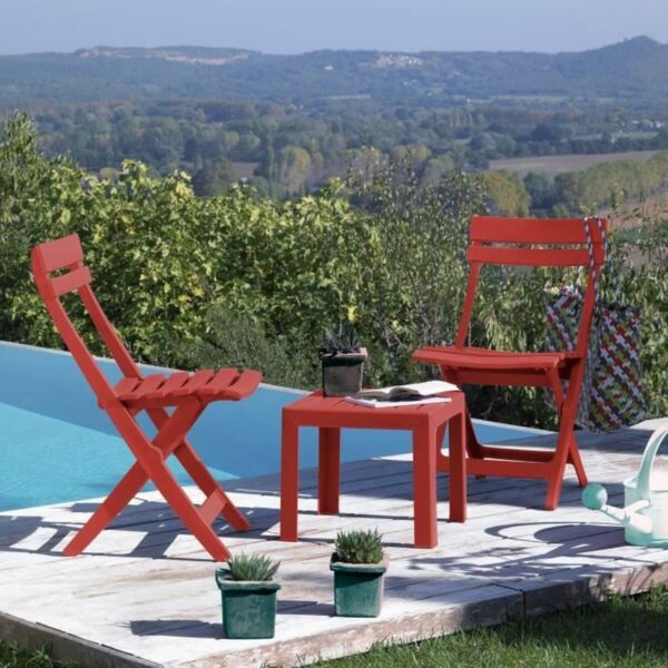 Beistelltisch Grosfillex Miami Rot 40 x 40 x 41 cm – Bild 2