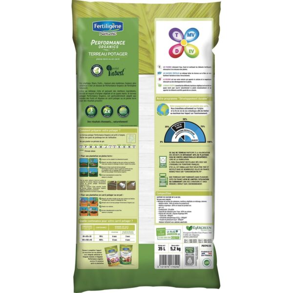 Blumenerde Fertiligène Performance Organics 35 L – Bild 2
