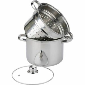 Dampfgarer mit Kasserolle Baumalu Ø 20 cm Metall Edelstahl 5 L