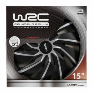 Radkappe WRC 7598 Grau Schwarz/Grau 15″ 4 Stücke