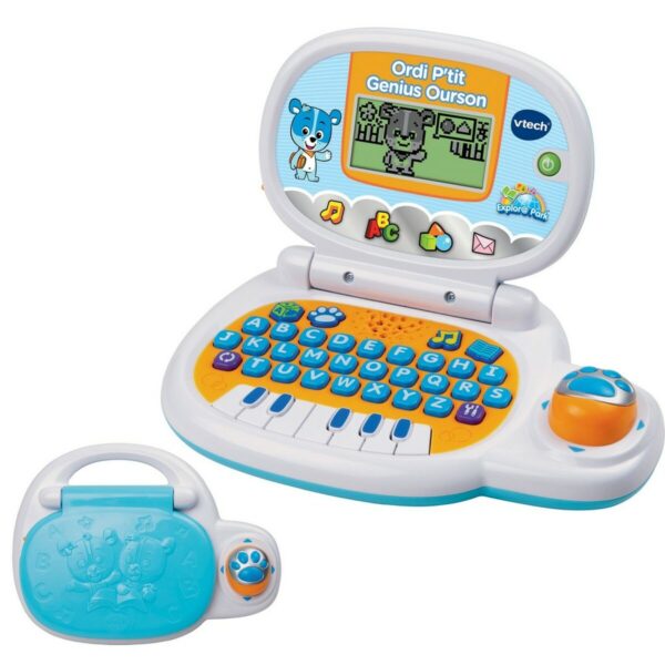 Laptop Vtech Genius Blue Bear 26 x 5,5 x 19,7 cm Pädagogisches Spielzeug FR – Bild 2