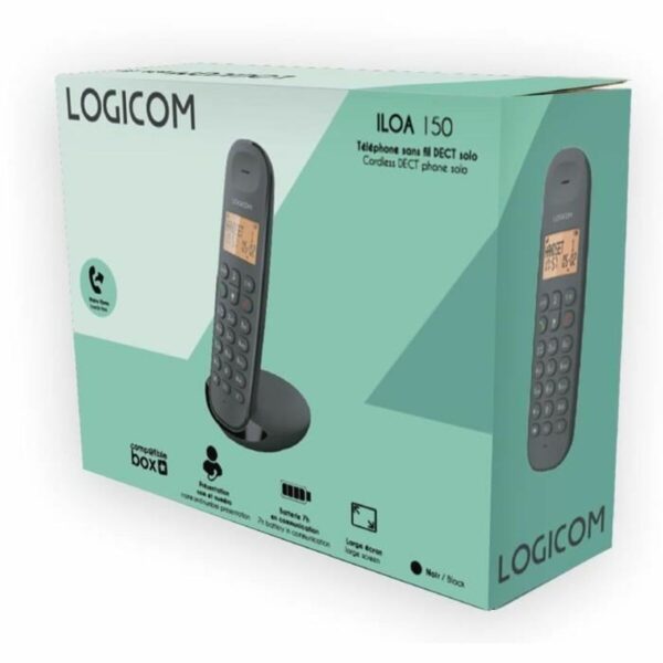 Festnetztelefon Logicom DECT ILOA 150 SOLO Schwarz – Bild 5