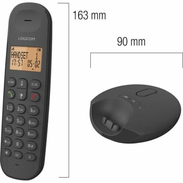 Festnetztelefon Logicom DECT ILOA 155T SOLO Schwarz – Bild 3