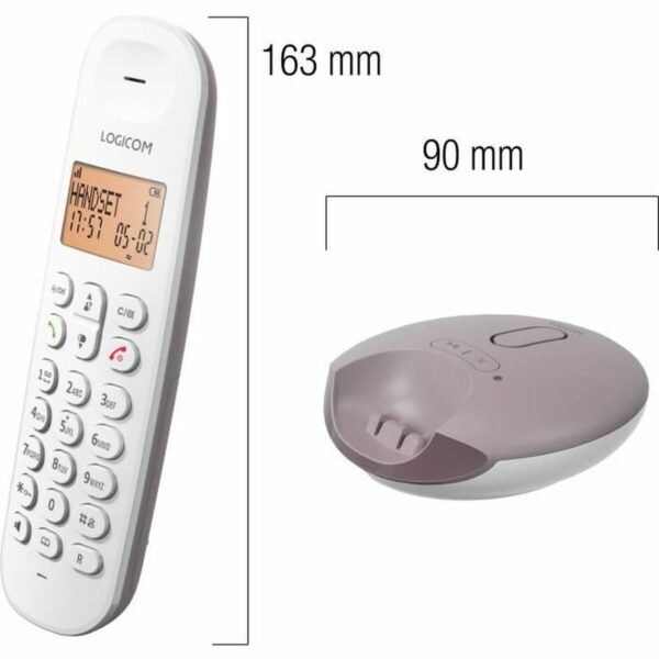 Kabelloses Telefon Logicom ILOA 155T SOLO Braun Grau Taupe – Bild 2