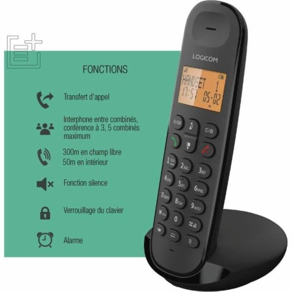 Kabelloses Telefon Logicom ILOA 150 SOLO Grau – Bild 6