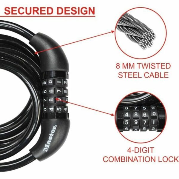 Kette mit Vorhängeschloss Master Lock – Bild 3