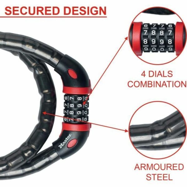 Kette mit Vorhängeschloss Master Lock – Bild 3