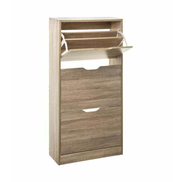 Schuhschrank 5five Simply Smart natürlich Holz 115 x 60 x 24 cm – Bild 2