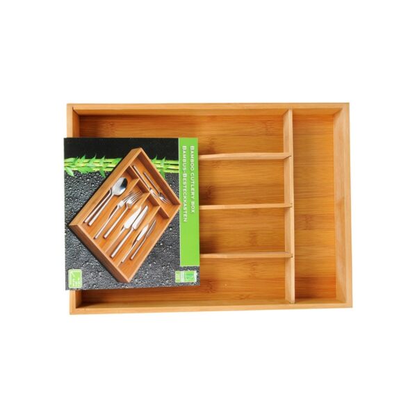 Besteckkasten 5five Simply Smart Braun natürlich Holz Bambus 34 x 25 x 4,5 cm – Bild 4