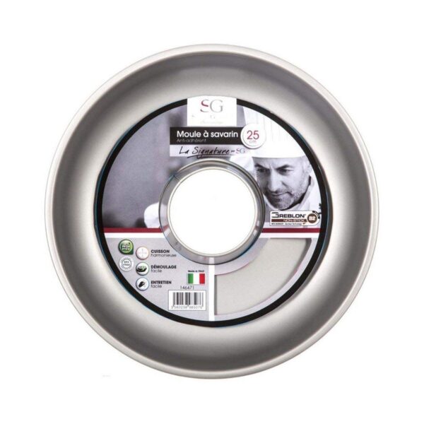 Gebäckbackform Secret de Gourmet Aluminium Ø 25 cm Schwarz – Bild 2