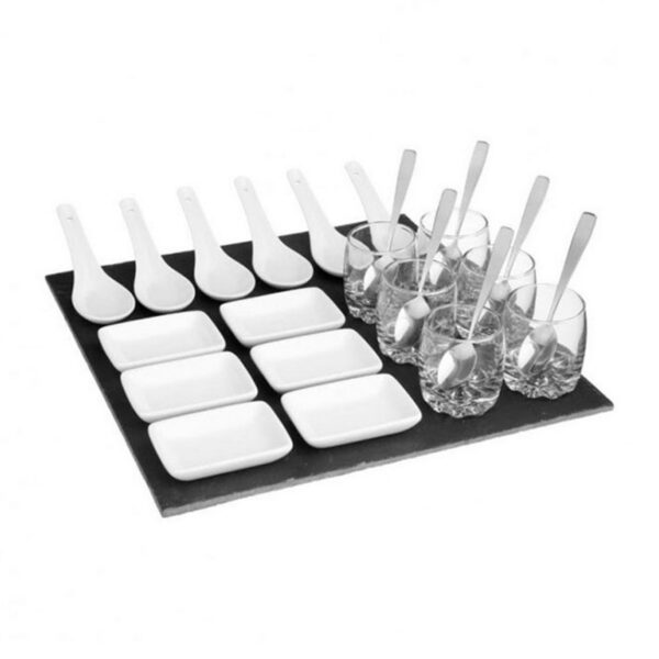 Satz für Appetithäppchen Secret de Gourmet Schwarz Tafel (30 x 30 cm) – Bild 2