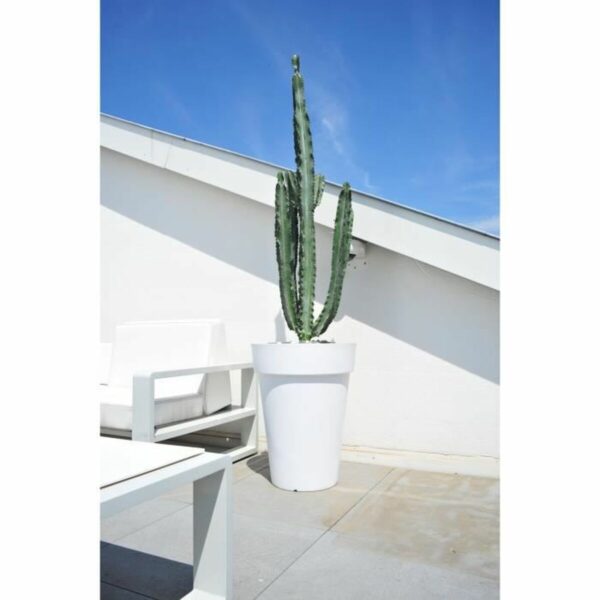 Blumentopf Riviera Weiß Kunststoff karriert Ø 40 cm – Bild 2