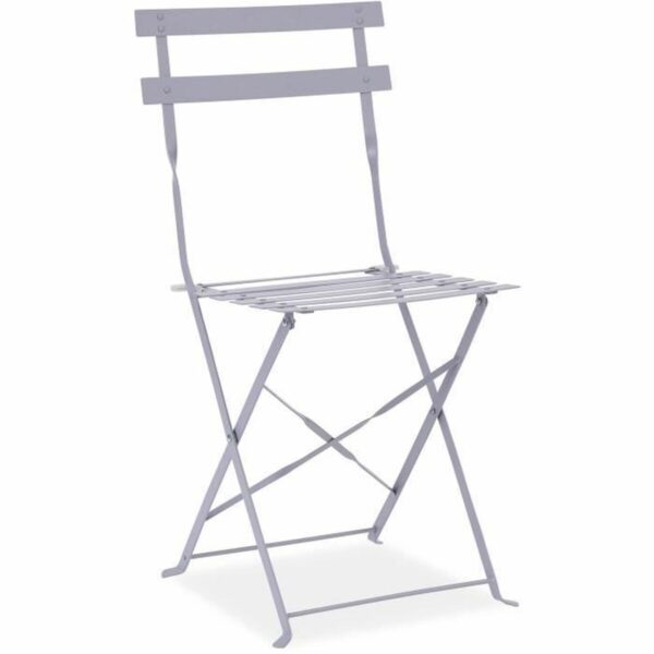 Tisch-Set mit 2 Stühlen Grau – Bild 2