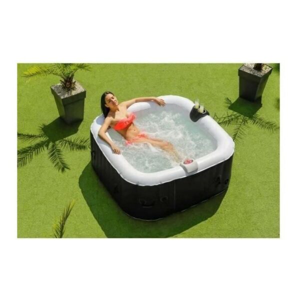 Aufblasbares Spa Sunspa karriert Schwarz 4 menschen (155 x 155 x 65 cm) – Bild 3