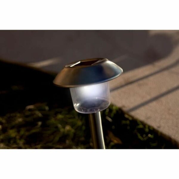 Solarlampe Lumisky Alesia LED Silberfarben Edelstahl Kaltweiß (8 Stück) – Bild 3