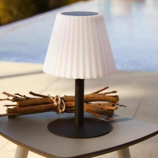 Tischlampe Lumisky Lady Spike Bouffant Weiß Metall – Bild 2