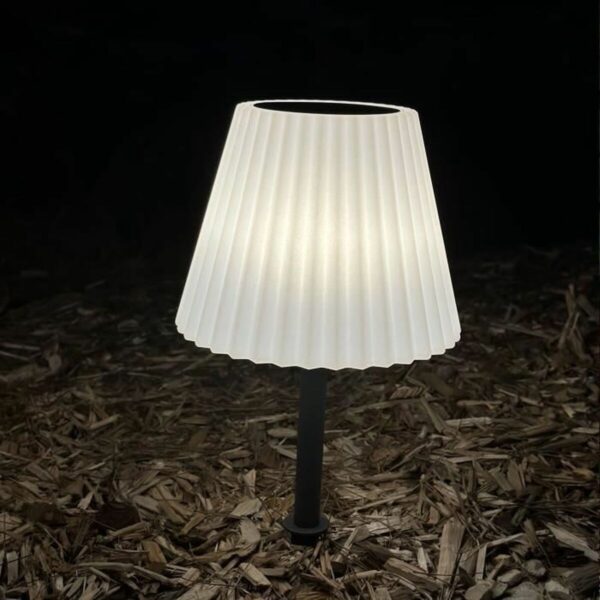 Tischlampe Lumisky Lady Spike Bouffant Weiß Metall – Bild 6