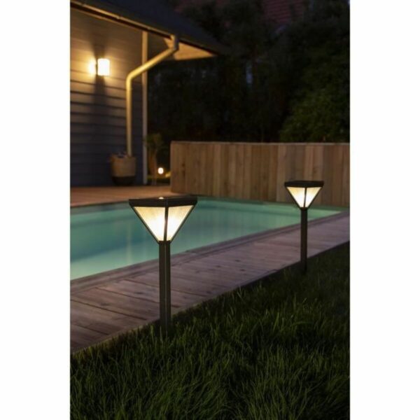 Solarlampe Galix 25 lm Schwarz Edelstahl – Bild 4