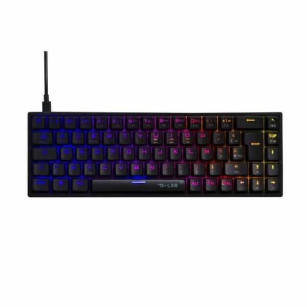 Tastatur The G-Lab KEYZ TITAN Schwarz Azerty Französisch