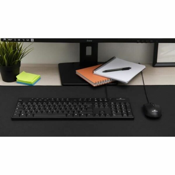 Tastatur mit Maus Bluestork MEDIA OFFICE Schwarz AZERTY – Bild 6