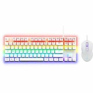 Tastatur und Gaming Maus The G-Lab MERCURY W Weiß
