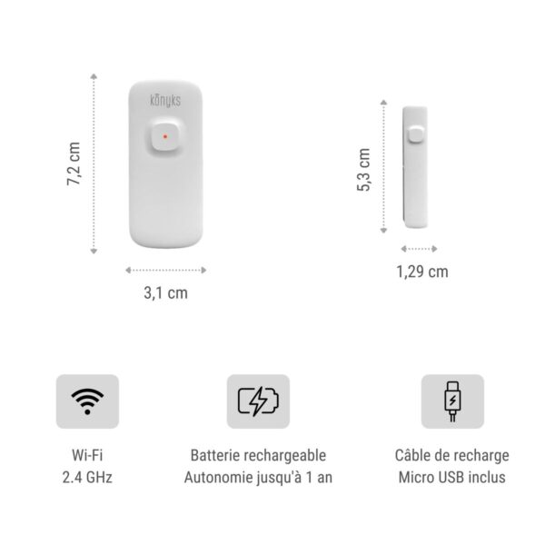 Detektor für offene Türen und Fenster Konyks Senso Charge 2 Wi-Fi 2,4 GHz – Bild 5