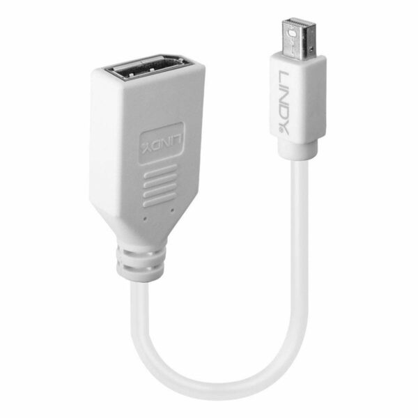 Adapter Mini DisplayPort an DisplayPort LINDY 41021 Weiß – Bild 2