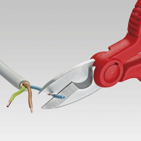 Elektrikerschere Knipex 9505155sb 130 x 32 x 155 mm Fiberglas Edelstahl – Bild 5
