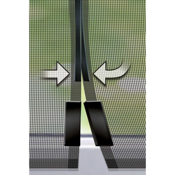 Fliegenvorhang Schellenberg Türen Plattenspeicher 90 x 210 cm Anthrazit Fiberglas – Bild 3