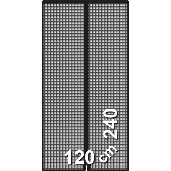 Fliegenvorhang Schellenberg Türen Plattenspeicher Fiberglas Anthrazit (120 x 240 cm) – Bild 5