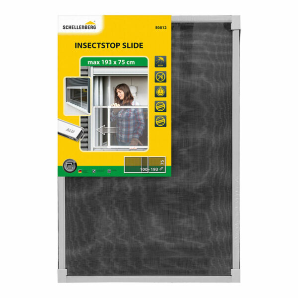 Moskitonetz Schellenberg Aluminium Weiß Ausziehbar Mit Rahmen Fiberglas 75 x 100 cm – Bild 2