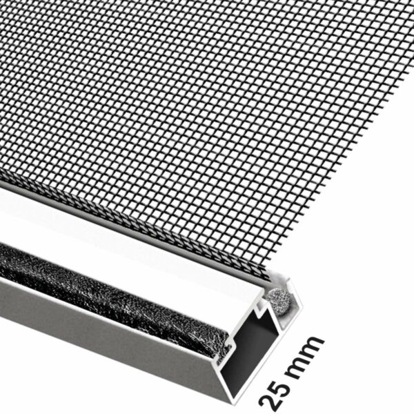 Moskitonetz Schellenberg Tür Fiberglas Aluminium Weiß (100 x 210 cm) – Bild 3