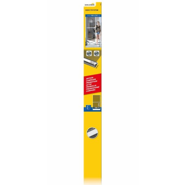 Moskitonetz Schellenberg Tür Fiberglas Aluminium Weiß (100 x 210 cm) – Bild 4