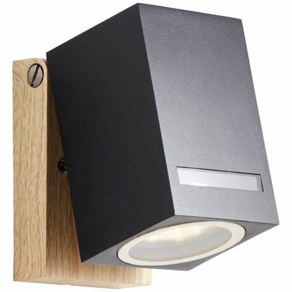 Wandleuchte Brilliant Galeni Schwarz natürlich Metall Kristall 20 W GU10 – Bild 3