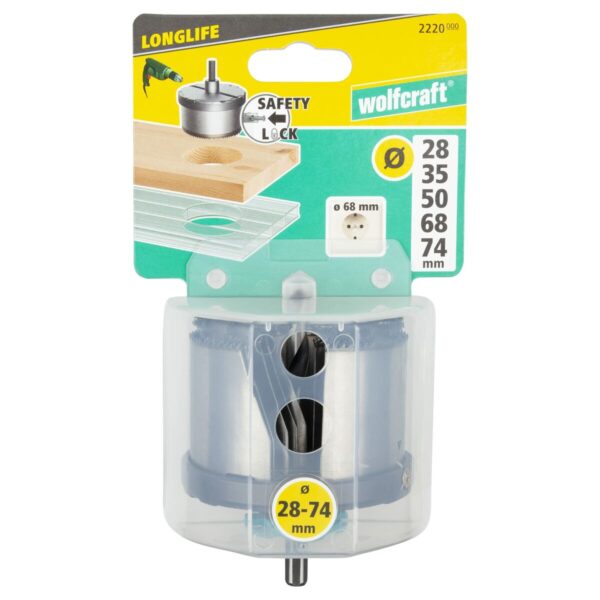 Lochsäge Wolfcraft Professional 2220000 Ø 28-74 mm – Bild 4