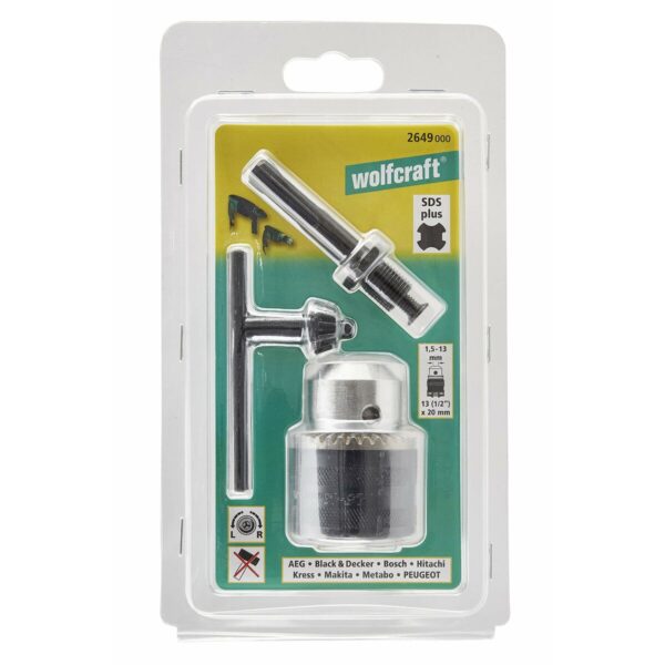 Bohrfutter mit Schlüssel Wolfcraft 2649000 – Bild 3
