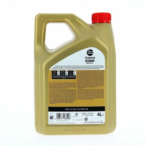 Motoröl Castrol EDGE Benzin Diesel Hybrid 0W20 4 L – Bild 2