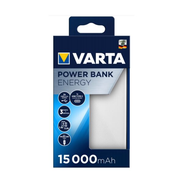 Power Bank Varta Energy 15000 Schwarz/Weiß 15000 mAh – Bild 2