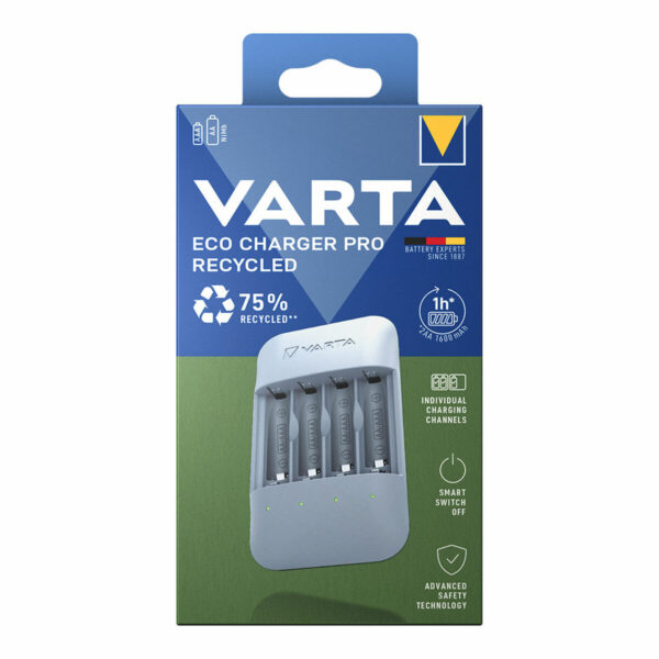 Akku-Ladegerät Varta Eco Charger Pro Recycled 4 Batterien – Bild 3
