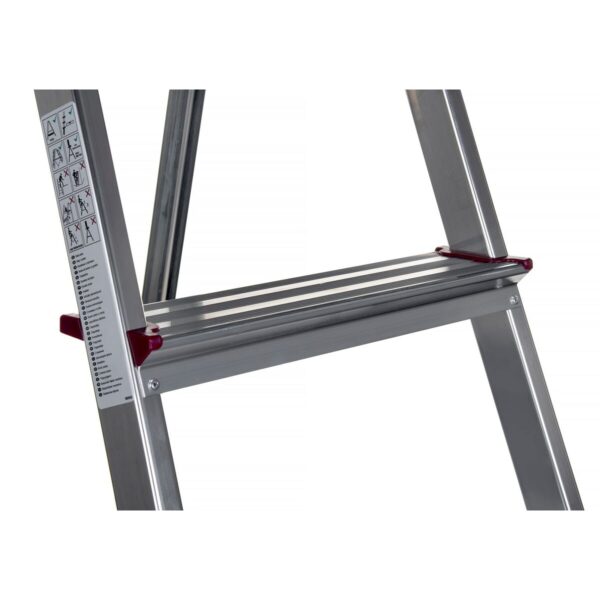4-stufige Klappleiter Krause 000705 Silberfarben Aluminium – Bild 5