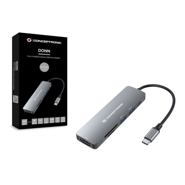 Hub USB Conceptronic 110517507201 Grau – Bild 4