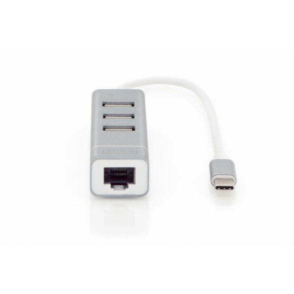 Hub USB Digitus Grau Silberfarben Aluminium – Bild 2