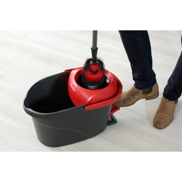 Mop with Bucket Vileda Ultramat Turbo XL Schwarz Rot Mikrofaser – Bild 5