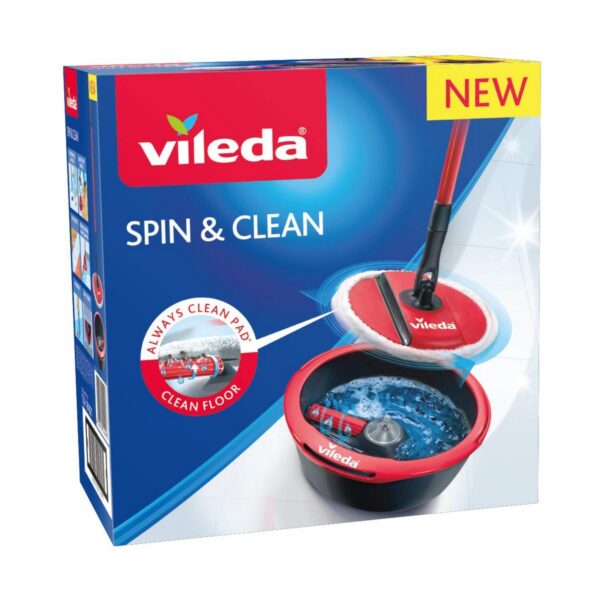 Mop with Bucket Vileda Spin & Clean Drehend PP – Bild 2
