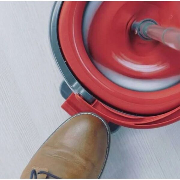 Mop with Bucket Vileda 167751 Schwarz Rot Mikrofaser Kunststoff – Bild 4