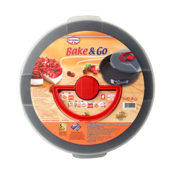 Kuchenspringform Dr. Oetker Schwarz Stahl Kunststoff Ø 26 cm ø 26 x 6,5 cm – Bild 2
